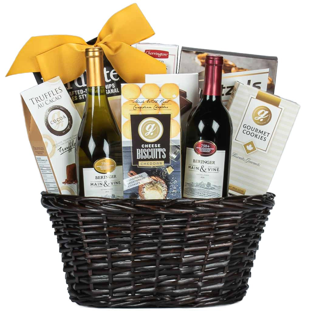 Wine Gift Baskets Toronto Wine Cheese Gifts MY BASKETS   2 Wine Gift Basket 3000x 