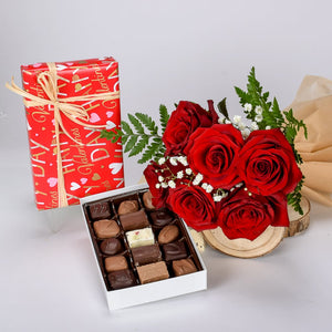 Red Roses With Assorted Chocolate Toronto Delivery