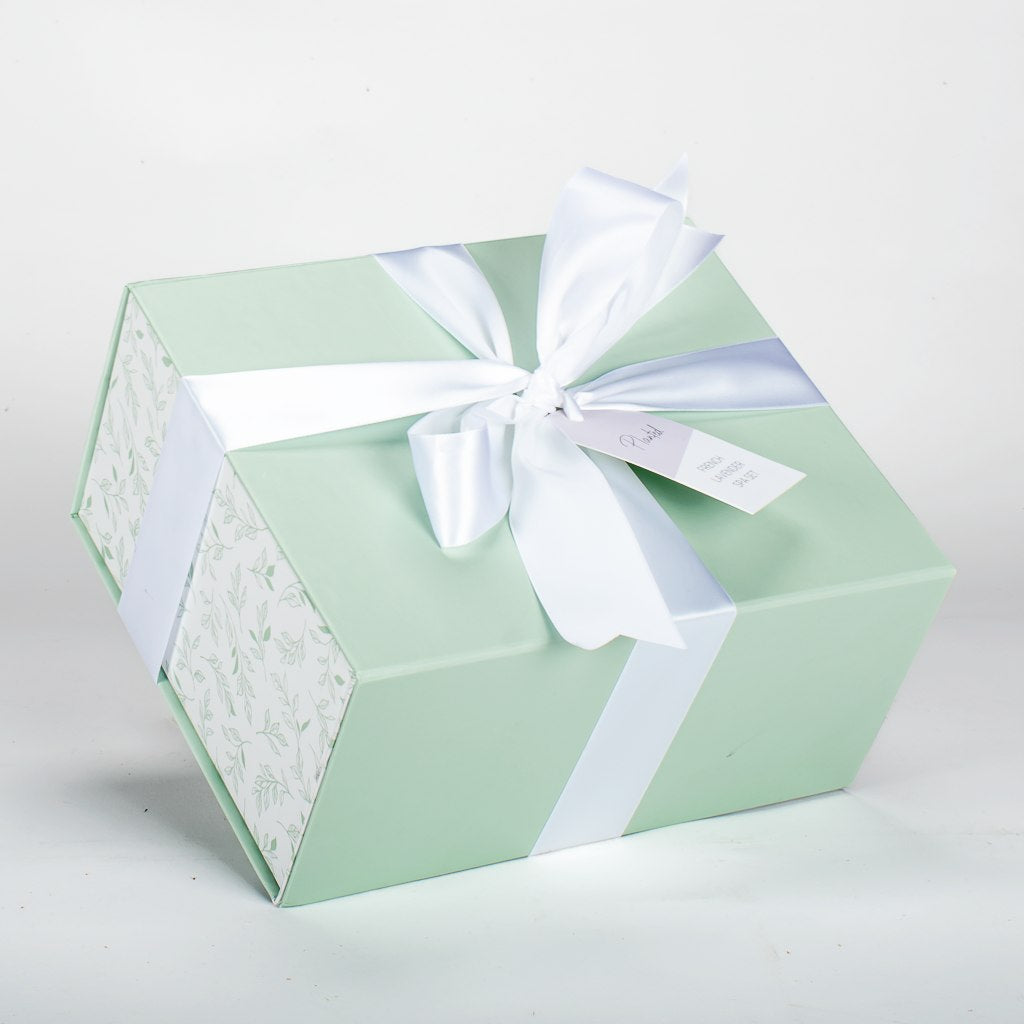 Pastel Mint Green Gift Box With Satin Bow