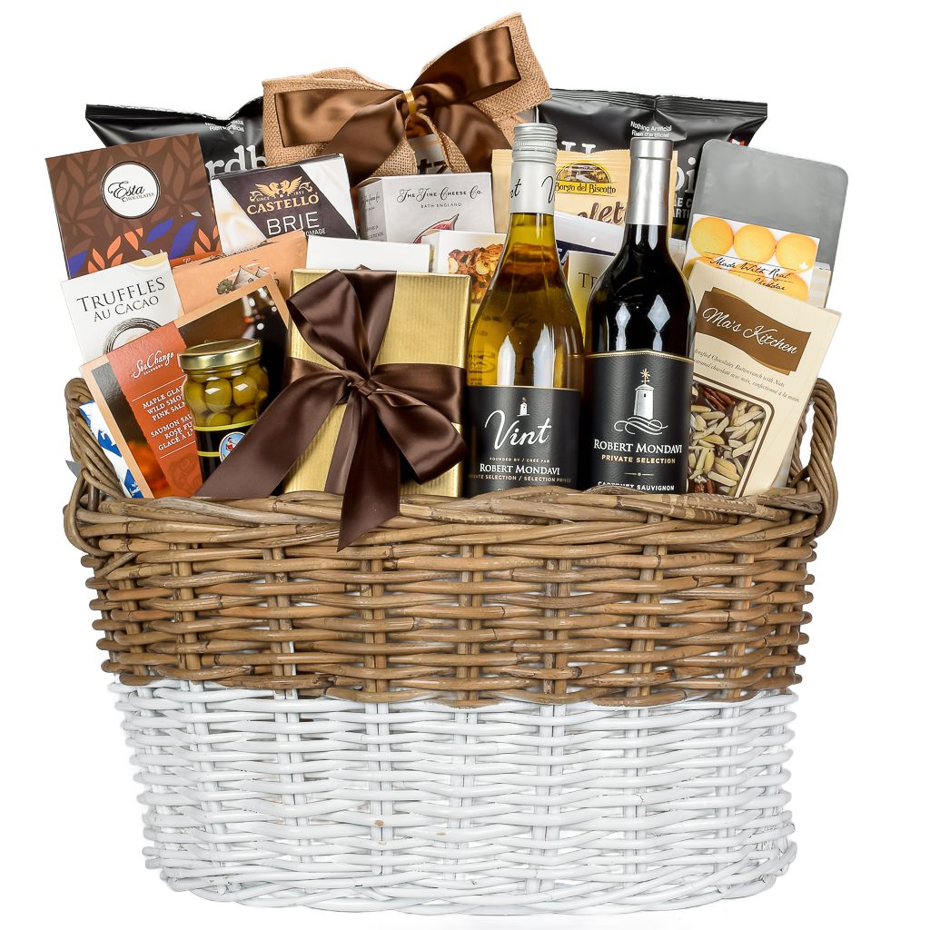 Premium Chardonnay And Cabernet Luxury Gift Basket