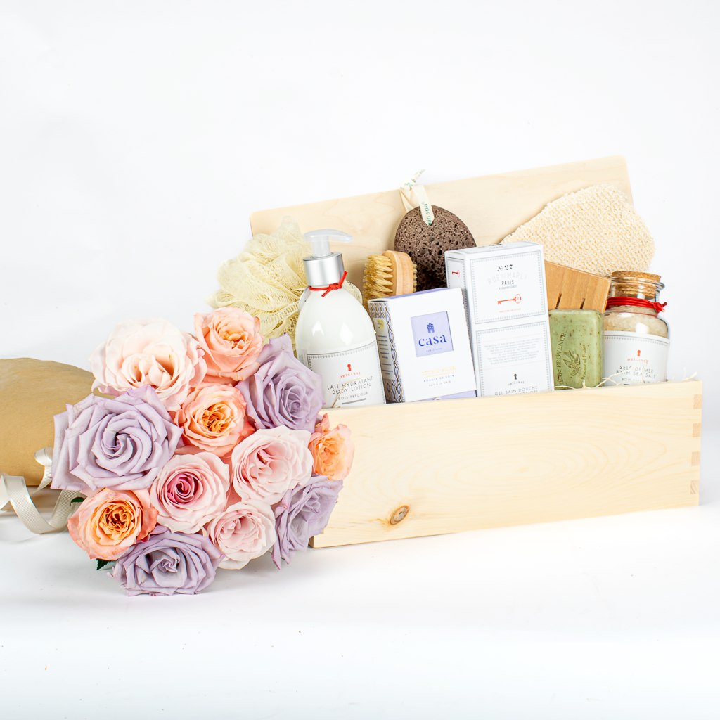 Spa Gift Box Essentials With Roses