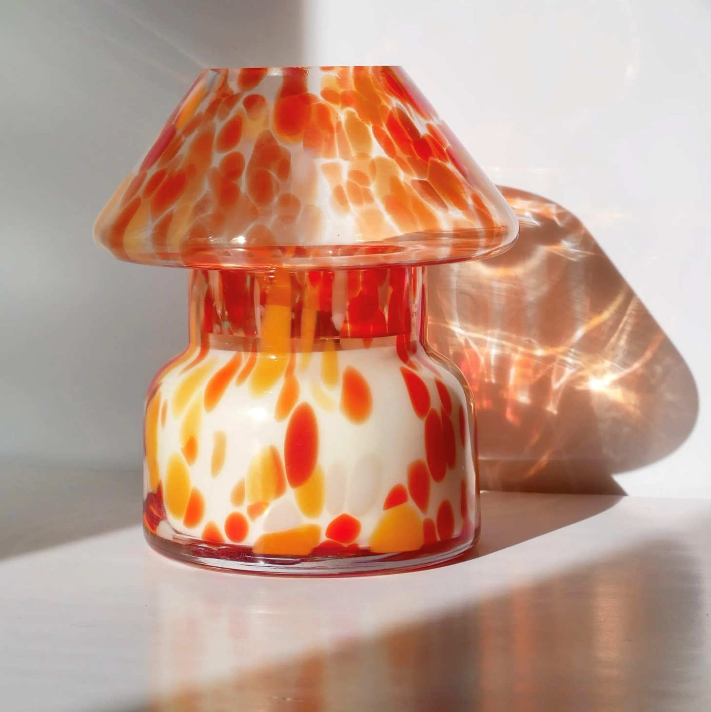 Blood Orange Mushroom Candle Lamp Gift