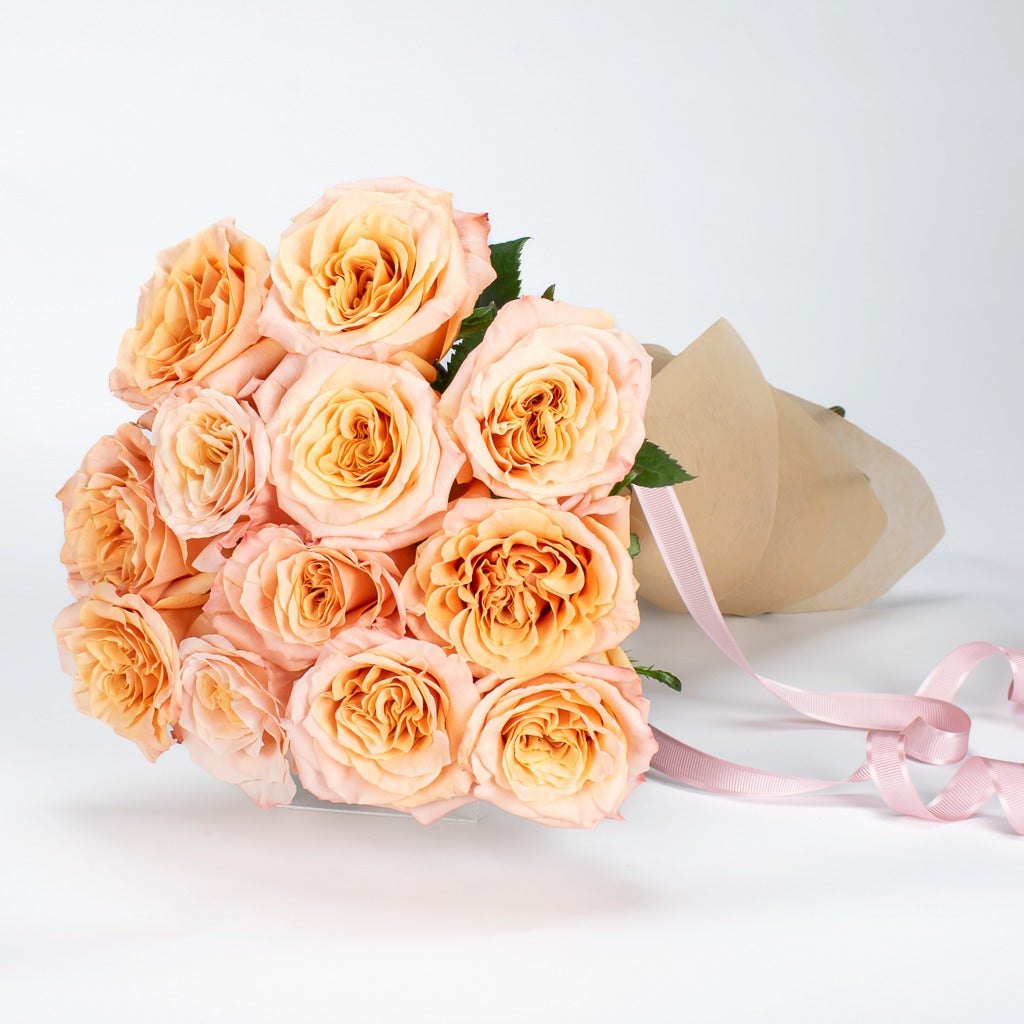 Peach Roses Bouquet