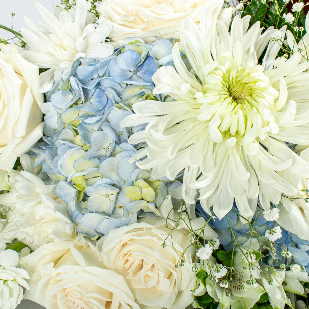 Hydrangeas, And Roses Birthday Bouquet