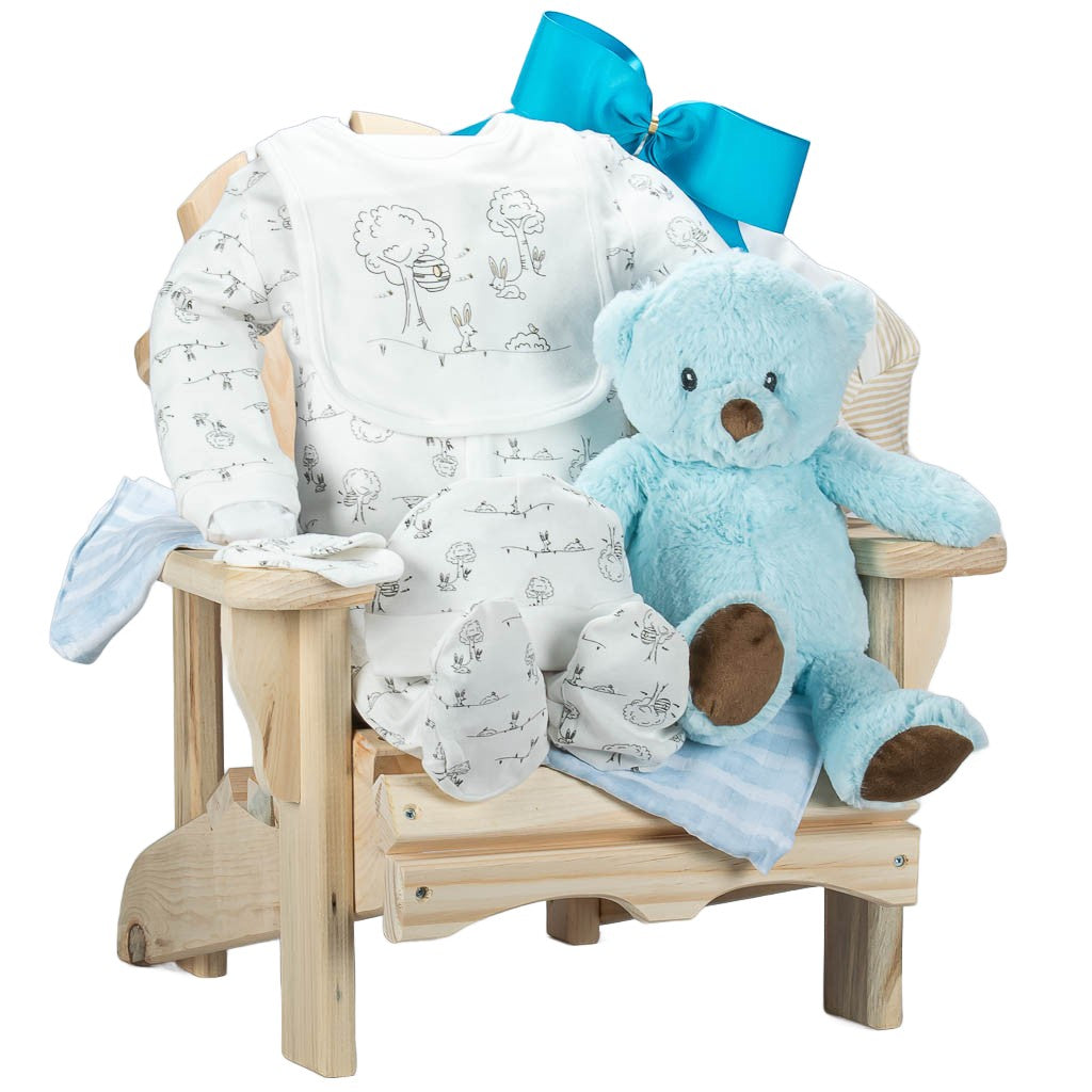 Muskoka Chair Baby Boy Gift Basket