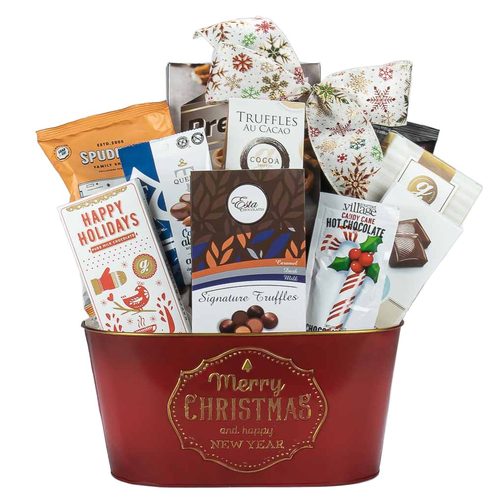 Christmas Greetings Gift Hamper - Sweets Hamper For Christmas | Sending Gift  Hampers Online | Flora2000 to United States - Flora2000