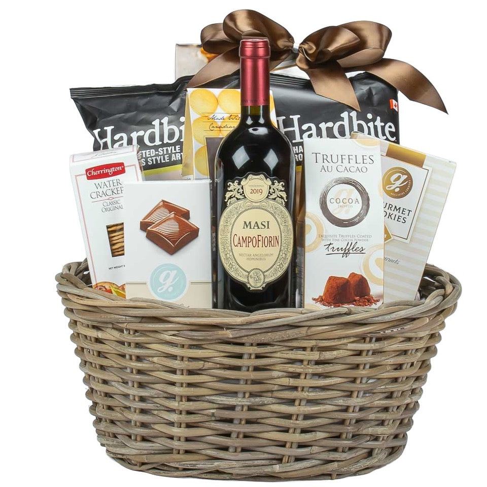 Rattan Masi Wine Gift Basket