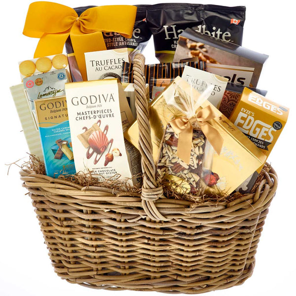 Luxury Christmas Gourmet Gift Baskets Delivery Canada MY BASKETS   Luxury Chocolate Celebration Gift Basket 600x 